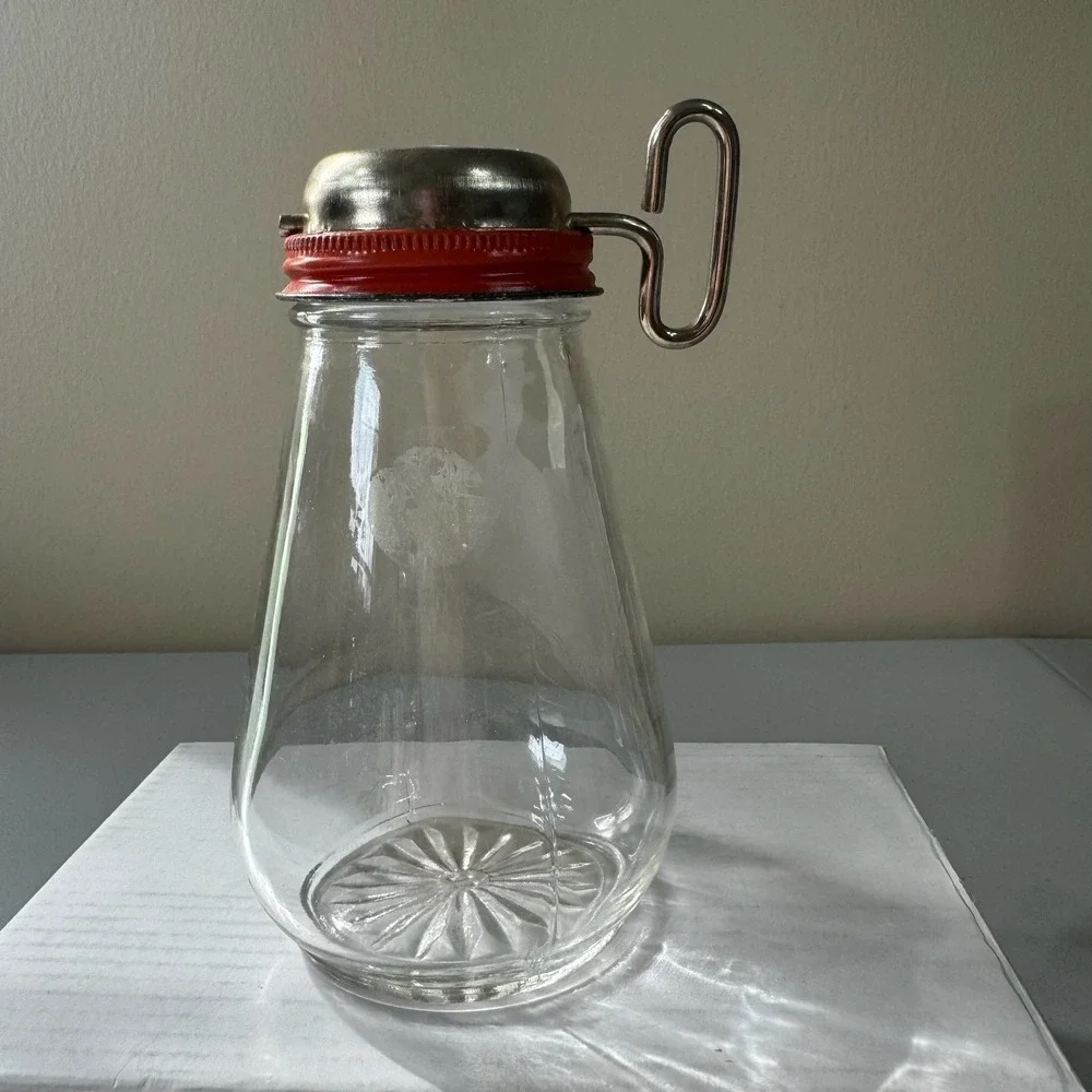 Vintage Federal Tool Corp Chicago Nut Cheese Chopper Grinder Glass Jar Turn Key